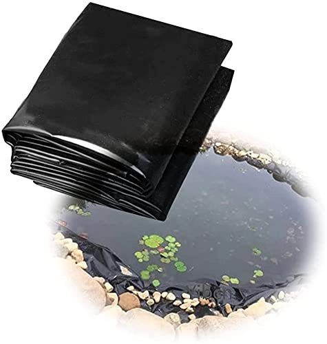 Hållbar läckagesäker svart PVC dammfoder 6 x 6 m (19,6 x 19,6 fot) vattentätt foder för fiskdammar, trädgårdsfontäner vattenfall strömmar och vattenegenskaper för bakgården