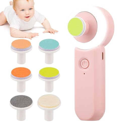 Cortauñas Para Bebés: Kit De Molinillo Eléctrico Para El Cuidado De Las Uñas Del Bebé, Múltiples Accesorios De Pulido, Mecanismo De Suavizado De Contacto Suave, Control Portátil Compacto Par El Cuida