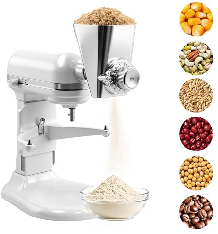 Grain Mill Attachment for KitchenAid Stand Mixers, 12 Level Adjustable