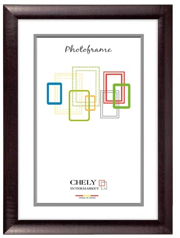 CHELY INTERMARKET MOD257 Marco Fotos Pared 50X70Cm Wengue Madera Elegante Marcos Para Cuadros Marcos Fotos Grandes Marcos Pared Hogar Oficina Diploma Certificados Decoracion Interior