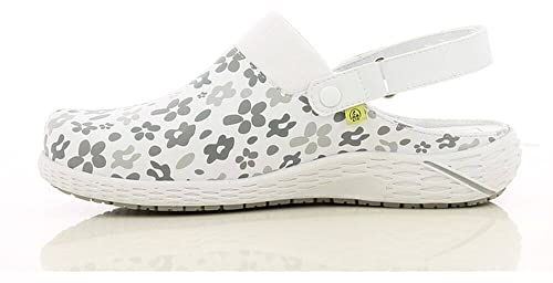 SAFETY JOGGER Arbeitsschuhe Damen - DANY - Leichter, Bequemer Arbeitsschuh mit Klettverschluss, ideal für Pflege, Küche oder Innenbereich, rutschfest und Stoßdämpfend Sicherheitsclog, Grau, 40 EU