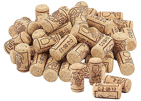 50 Piezas Corchos Naturales Para Vino - Tapones Rectos Para Conservación y Sellado De Botellas - Ideas Para Decoración Del Hogar