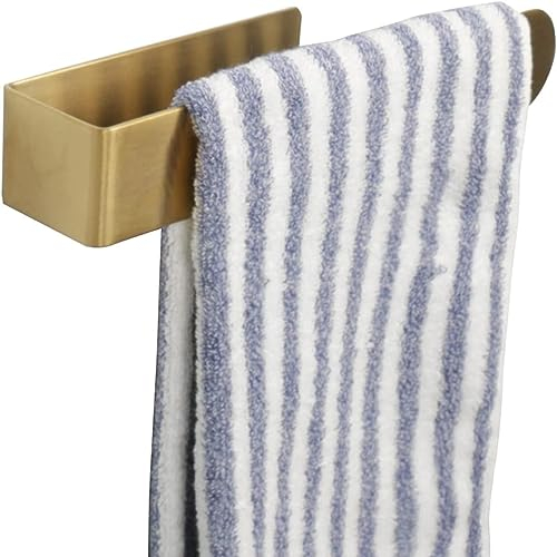 YUET Handtuchhalter ohne Bohren, Handtuchstange zum Kleben für Bad Küche Selbstklebend,SUS 304 Edelstahl, 22cm Handtuchring Wandhalter selbstklebend für Handtücher, kein Bohren, Aufkleben Wand