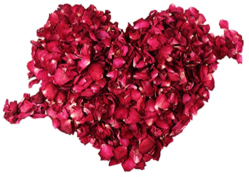 Natürliche Getrocknete Rosenblätter 100g Rosenblätter Echte Blume Rosenblatt Konfetti für Fußbad Körperbad Spa Hochzeit Konfetti Heimduft DIY Handwerk Zubehör