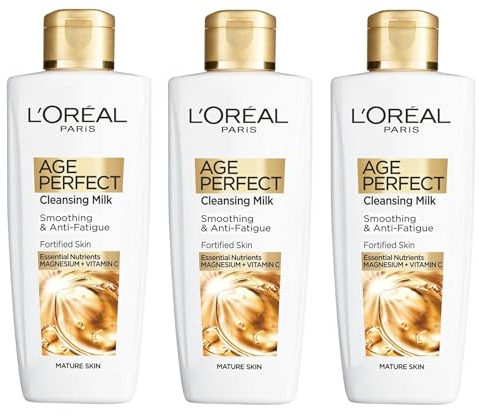 L'Oréal Paris Age Perfect - Leche limpiadora (3 unidades de 200 ml)