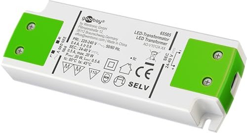 LED transformer 500 mA/20 W for constant current/LED driver constant current source/indoor lighting/Power supply light - 65585