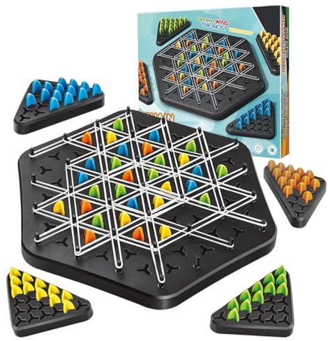Mailfull Triggle Game Chain Triangle Schackspel Triggle Rubber Band Brädspel Hjärnspel Bordsspel för barn Vuxna Familjefest