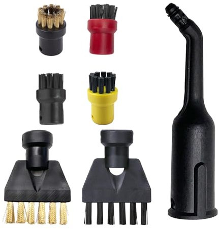 Eagles Pack of 7 Brush Head Steam Cleaner Accessories compatible with Karcher Steam Vacuum Cleaner SC1 SC2 SC3 SC4 SC5 SC7 CTK10 Round Brush, Power Nozzle Head, Slit Scrape Brush