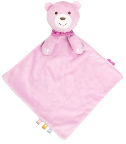 Chicco Gioco Maxi Doudou, Peluche in Morbido Velluto A Forma di Orsetto, con Musica Classica e New Age, Doudou Neonato, Lavabile in Lavatrice, Morbido da Coccolare, Da 0+ Mesi, Rosa, Regalo Neonato