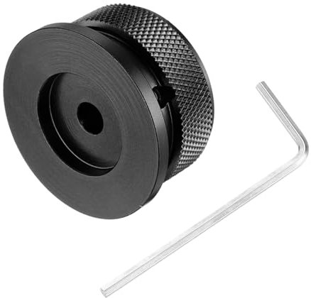 QUARKZMAN 1 Stück Gitarrenknöpfe Metall, Audio-Knopf Drehknopf 6mm x 38mm x 20mm Potentiometer Knöpfe mit Madenschraube für E-Gitarre Bass, Schwarz