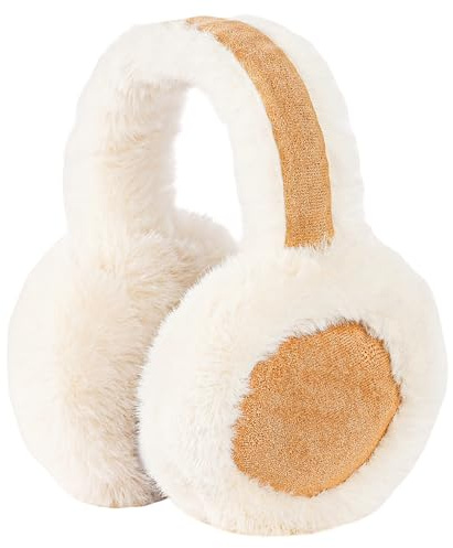 Unning Ear Muffs for Women Winter Foldable Fuzzy Earmuffs Fluffy Soft Ear Warmers Warm Ear Covers for Cold Weather