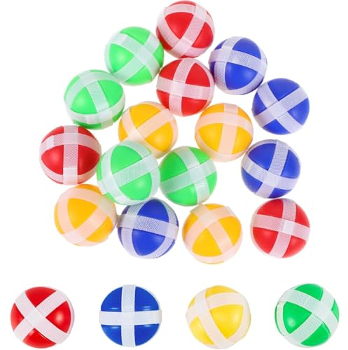 20 Bolas Adhesivas para Diana, juguetes niños Interior y Exterior, 3.4cm Bola adhesiva para diana, Adecuadas para niños grandes y pequeños, regalo de cumpleaños para 4-11 años.