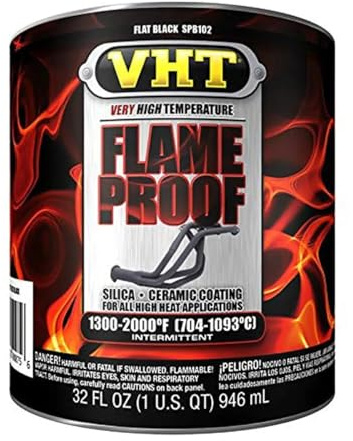 FROST High Temperature Paint 946ml – Flat Black Ceramic Coating, Heat Resistant 704–1093°C | Durable Protective Coating for Exhausts, Engine Parts & Automotive Surfaces