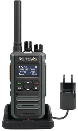 Retevis MateTalk P3 DMR Walkie Talkie Snabbladdning, Högpresterande Mini Portabel Walkie-Talkie Lång Räckvidd, LCD-Skärm, 2000mAh, Professionella Radioapparater för Hotell (1-pack)