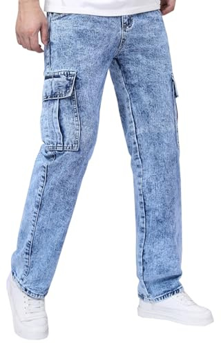 Generiska jeansbyxor herr slim fit: jeans med många fickor jeansbyxor lätta denimbyxor ventilerande slip-on byxor nötningsbeständiga fritidsbyxor bekväma utomhusbyxor vardag klassiska stretchjeans