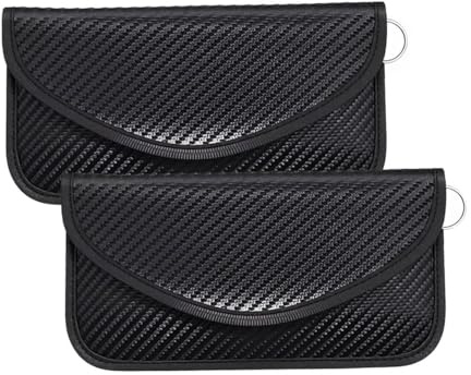 Rthynti Faraday Bag for Key Fob, 2 PCS Faraday Pouch for Phones and Car Keys, Faraday Pouch for Car Keys Faraday Bag for Car’s Key Mobile Phone and Cards
