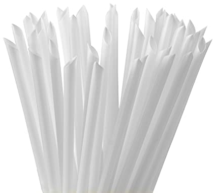 ARLANDA Cannucce Compatibili per Estathe in Lignina, Compostabile per Succhi di Frutta in brick, Resistenti Insapore Inodore, bianche, L.150mmxD.3.3mm Conf.100