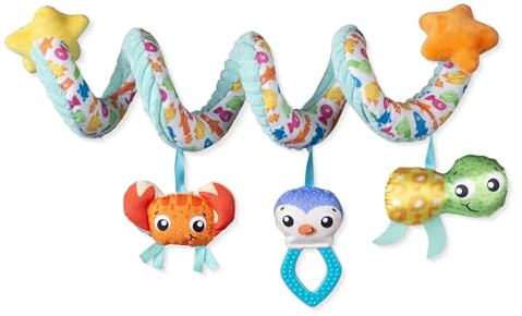 Playgro Ocean Wonders Twirly Whirly Whirly, spirale d'activité pour poussette, siège auto et landeau, dès mois, thème de la mer, cadeau naisssance