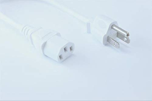 OMNIHIL [UL Listed] White 8 Feet Long AC Power Cord Compatible with iRobot Roomba Vacuum Charger Dock 17070 17064 e5 e6 I7 Power Cord Cable