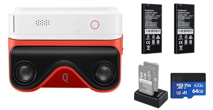KanDao QooCam EGO Cámara 3D - 24MP Fotos 4K 60FPS Video Viewer Cámara Estereoscópica 3D Integrada, Compatible con Auriculares VR/Gafas AR/Proyectores, Set de Carga Blanca