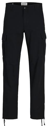 Jack & Jones Mens Kane Barkley Big & Tall Cargos - Black - 46S