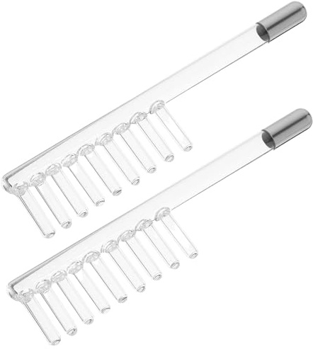Ipetboom Accessoires De Baguette Haute Fréquence En Verre Transparent 2 Pièces Pour Faciale Sécurisée Et Usage Domestique