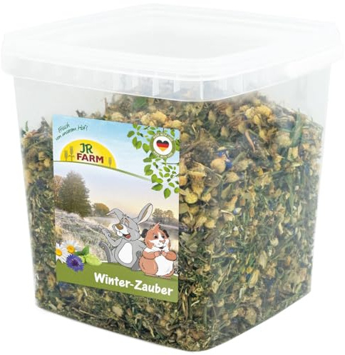 JR Farm - Magie d'hiver en Seau de 430 g (Herbes pour Lapins Nains et rongeurs, complément Alimentaire)