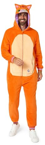 OppoSuits Erwachsene Einteiliger Pyjamas - Tier-Strampler - Katzen Onesie - Rot