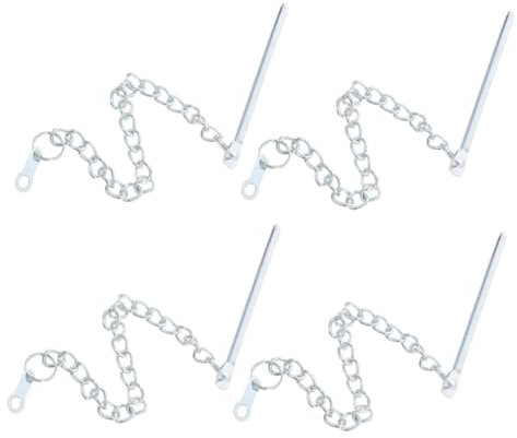 Toyvian 4 Pièces Chaîne de Fixation pour Parasol Extérieur Accessoires Métalliques pour Stabilisation de Parasol de Jardin Système Pratique et Aux Intempéries Compatible avec Divers