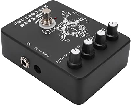 Sonew Pedal de Efectos Monobloque de Metal para Guitarra Eléctrica con Efecto de Distorsión de Alta Ganancia con Indicador LED para un Sonido Versátil
