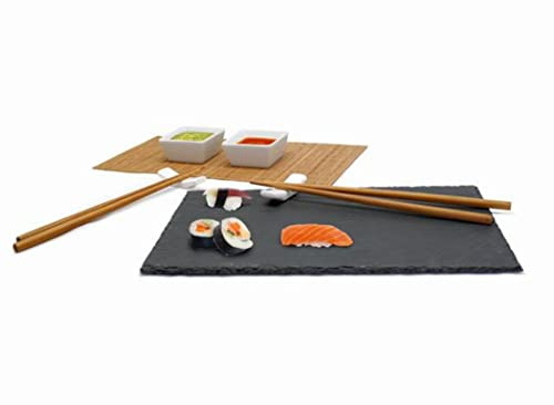 Nerthus FIH 092 Set da Sushi, Colore: Nero, Multicolore