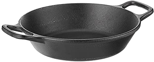 Lodge Round Double Handle Cast Iron Pan/Skillet, Black, 8-Inch 17L5RPL3