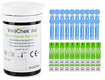 Medidor de glucosa en sangre tiras de prueba diabetes strips reactivas de 50pcs para ES diabéticos para glucómetros VivaChek Ino e Ino X
