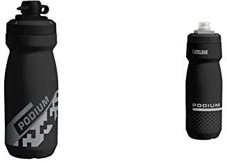 CAMELBAK Podium Dirt Series 21oz Black Bottle - 001 Black/Grey, N 1902001062 & Podium 24oz Black Bottle - 001 Black/Grey, N, One Size