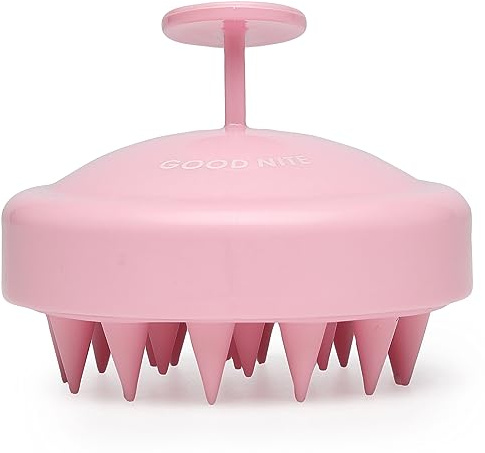 Good Nite hårbottenhuvud masserare schampoborste mjuk silikon hår hårbotten massageapparat rengöring hårborste verktyg för kvinnor män hårväxt vård minskar mjällhuvud avslappning rosa