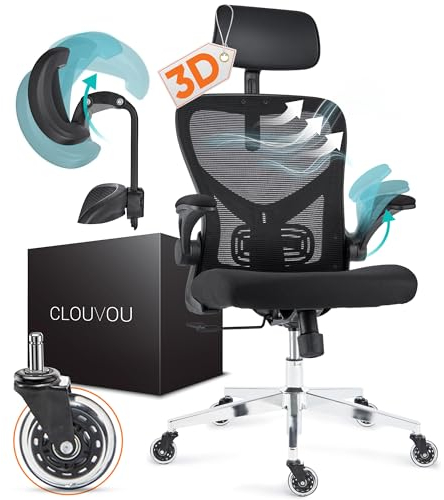 CLOUVOU SmartSeat Bürostuhl Ergonomisch [TESTSIEGER] Schreibtischstuhl 100% individuell einstellbar | Büro Stuhl & Gaming Stuhl | Computerstuhl Home Office Chair Ergonomic | Drehstuhl 150 kg