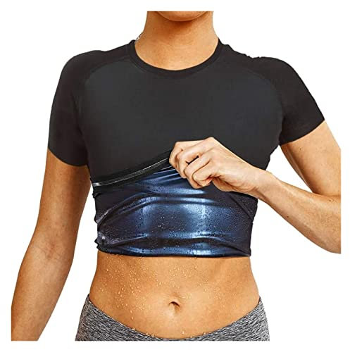 Survêtement en néoprène pour homme - T-shirt de sauna - Fitness - Entraînement amincissant, Pour femme, XL