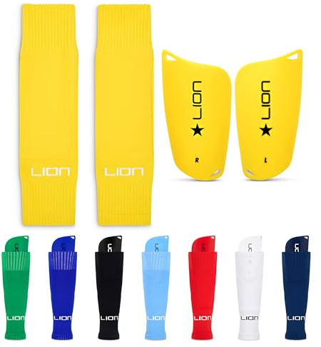 All-in-One Football Sleeve/Guard Combo for Kids – Matching Football Sleeves with Built-In Shin Guards – Perfectly Matches Your Kit Colours - Yellow