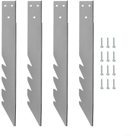 Lot de 4 ancrages au sol pour balançoires, fixations en acier robuste pour structures extérieures, montage rapide et résistant aux intempéries