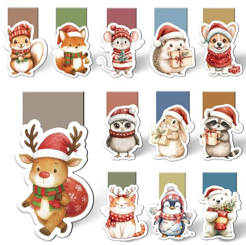Magnetic Bookmarks Christmas, Advent Calendar Filling Children, Secret Santa Gift Children, Santa Gifts Children Small Christmas Gifts, Give Aways Christmas Bookmark Children Reading Accessories