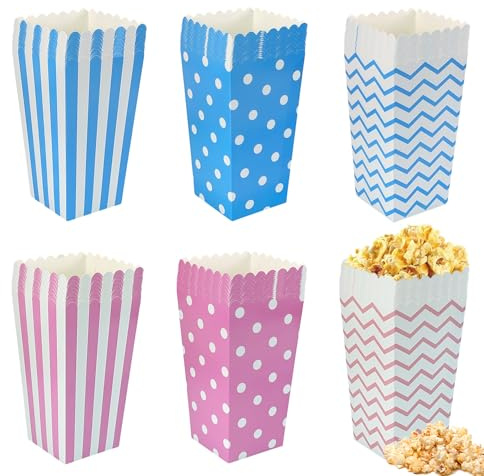 GOEDCH 90 bolsas de palomitas de maíz: cajas pequeñas para palomitas de maíz, cajas de palomitas de maíz, contenedores para bolsas de fiesta, bolsas de palomitas de maíz, cajas de papel, para fiestas