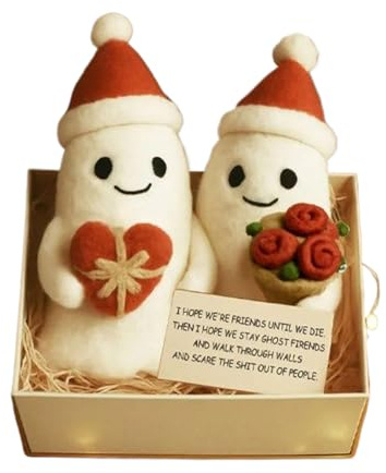 Hailerio Peluche Fantasma | Suave Y Tierno Consuelo Festivo,Juguete Fantasma Navidad Amistad - para Fiesta Cumpleaños Oficina Hogar Habitacion Coche Escritorio Colegio Apartamento Regalo