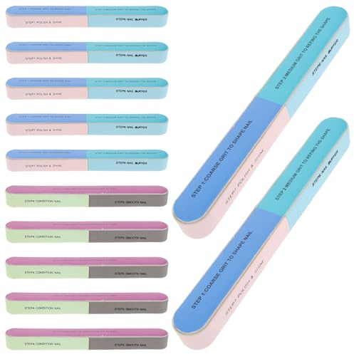 ASAKKURA Set 20 Pezzi Lime e Blocchi Lucidatura Unghie 7 Grane Multifunzione, Accessori Professionali Onicotecnica per Manicure a Casa in Viaggio