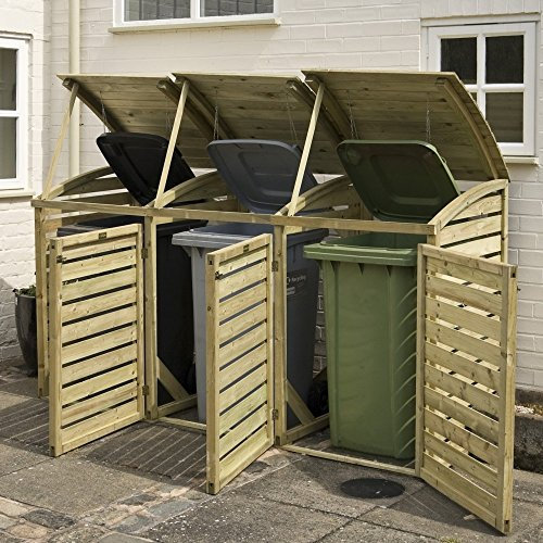 Triple Bin Store Garden Furniture