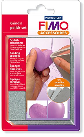 Staedtler Fimo Schleifschwämme Set mit 3 Stück (2x 3 Schleifschwämme)
