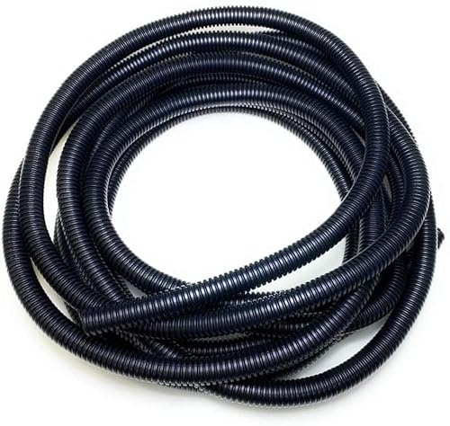 Black Conduit Split Plastic Flexible Cable Tidy Solution Tube Trunking 13mm - 10m