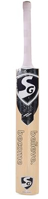 SG Scorer Classic - Bate de críquet de sauce de Cachemira | Color: beige | Tamaño: mango corto | Material: sauce de Cachemira | Peso ligero | con cubierta libre | Listo para jugar | para jugadores