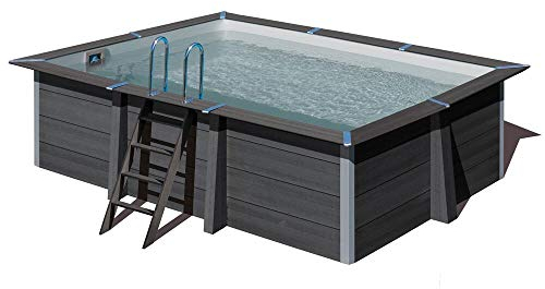 Gre KPCOR46 - Piscina in composite rettangolare 466 x 326 x 124 cm, con filtrazione 6 m3/h, cuneo metallico