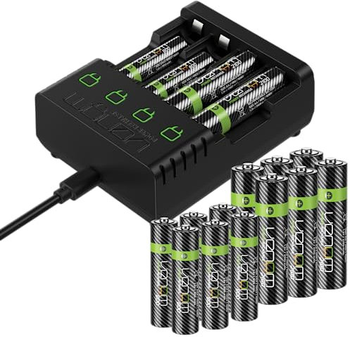 Venom Rechargeable Battery Charging Dock plus 8 x AA 2100mAh and 8 x AAA 800mAh Batteries
