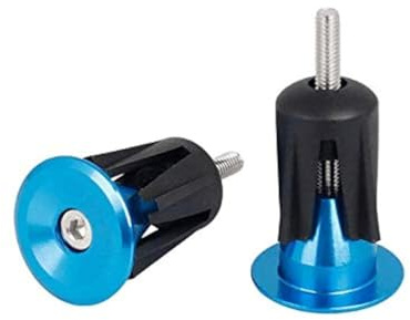 Aluminum bike handlebar end caps Fit for Most Bicycle Road Bike Mountain Bike (2pcs) (sky blue,)